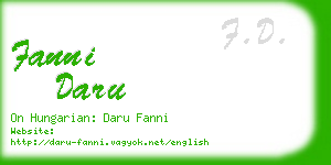 fanni daru business card